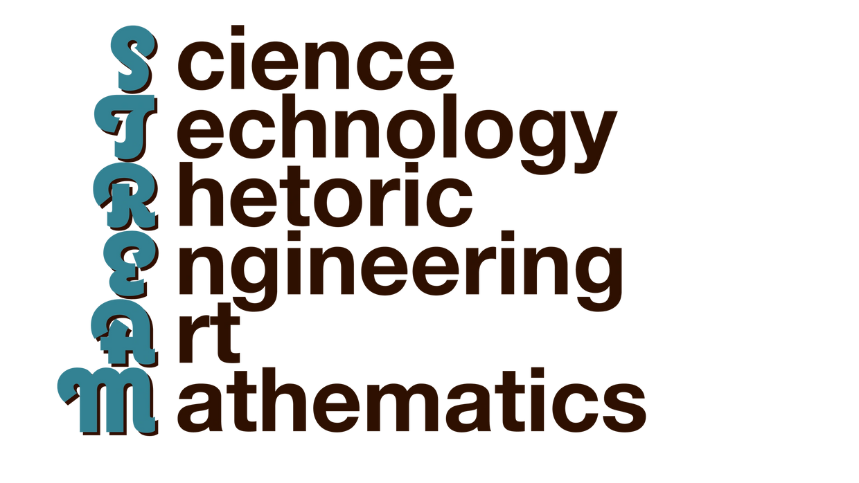 Explanation of STREAM initiative: science, tech, rhetoric, engineering, art, and mathematics.