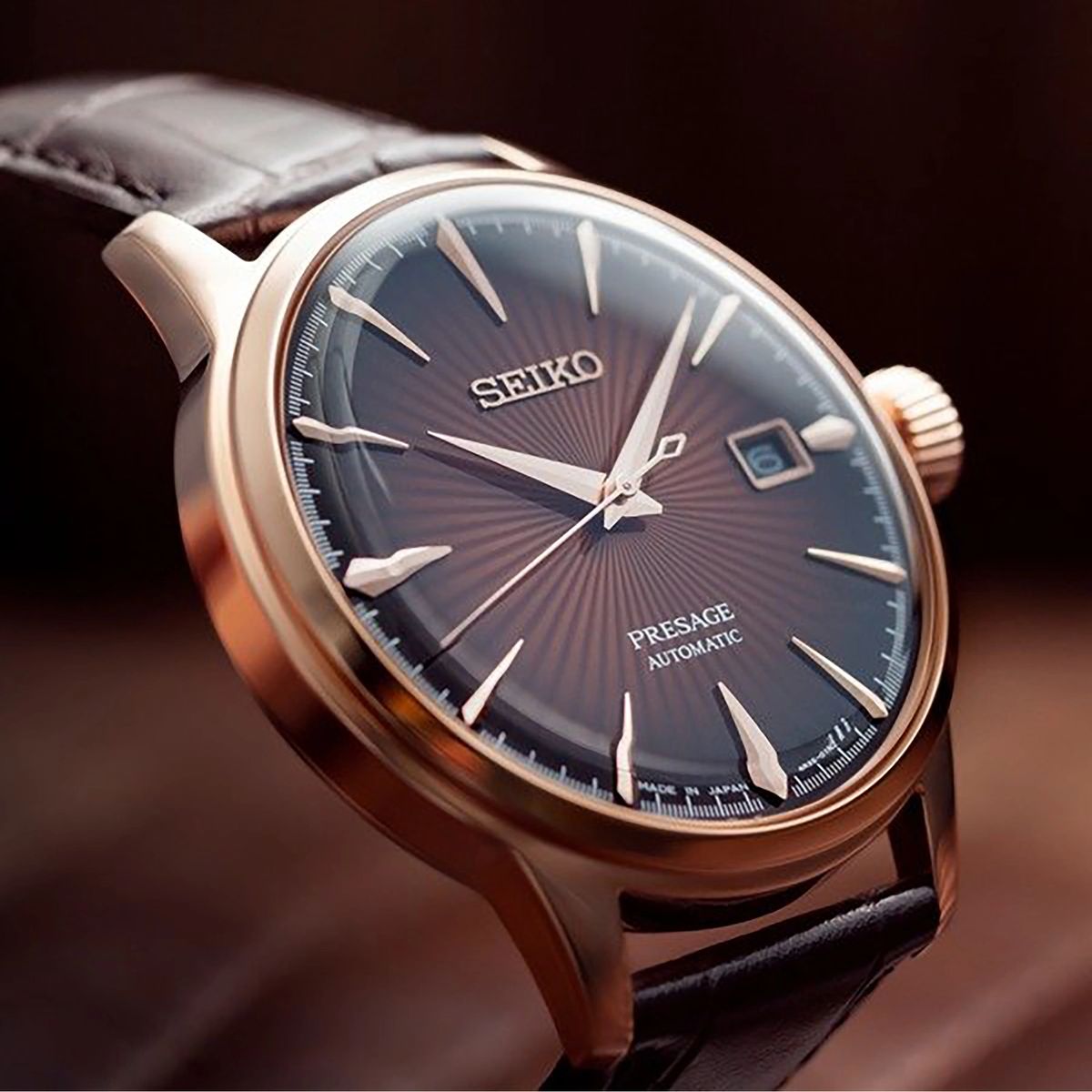 Seiko Presage Gents Solar Leather Strap Watch - SRPB46J1