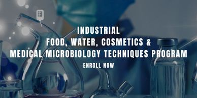  industrial food, water, cosmetics and medical microbiology techniques based on ISO standards.