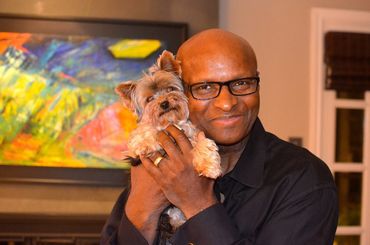 @ my friends Sammy and Julie Davenport home holding their doggie.