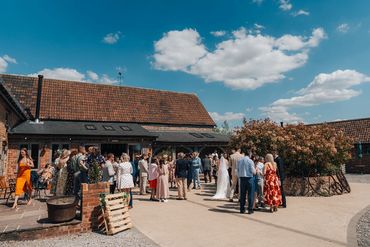 The courtyard during drinks reception