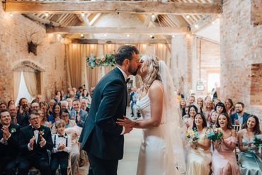 saying I do in the stone barn
