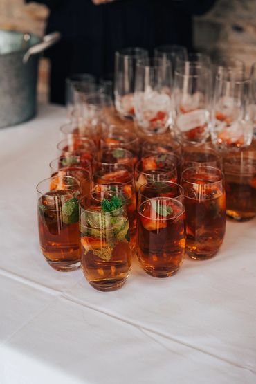 Pimms drinks station