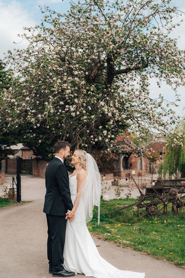 Spring wedding with blossom