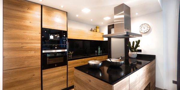 Beautifully remodeled modern kitchen.