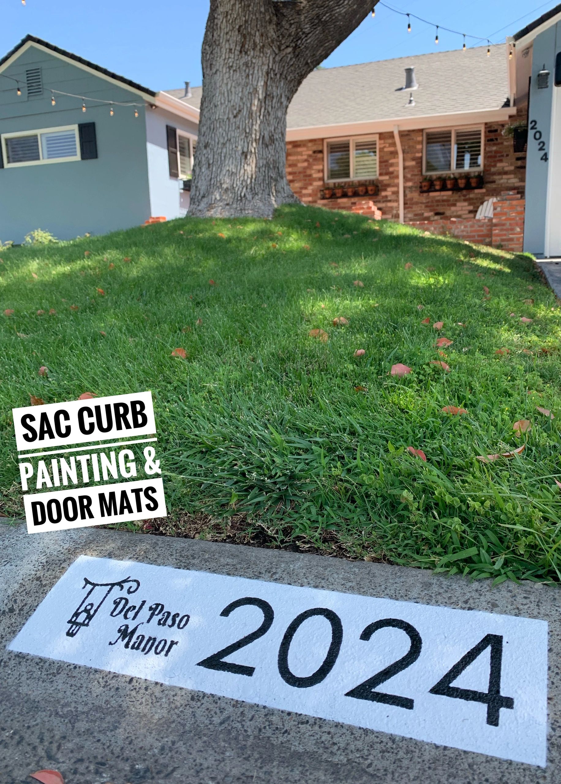 Del Paso Manor Neighborhood Logo & Address Numbers