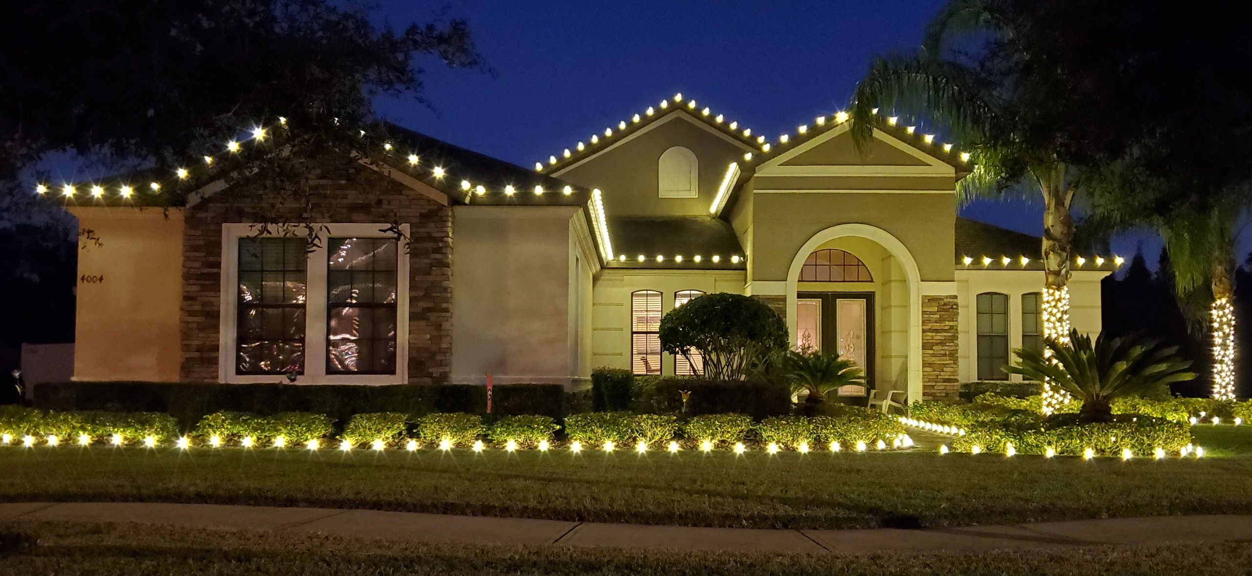 Warm white Christmas lights