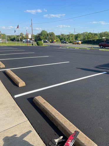 Newly seal coated and restripe parking lot 