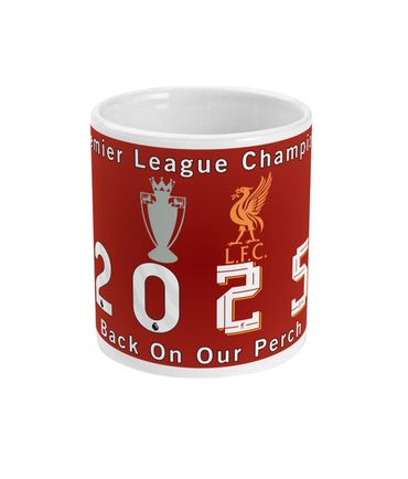 11 ounce mug celebrating Liverpool FC winning their 20th League title. A must have for all supporter