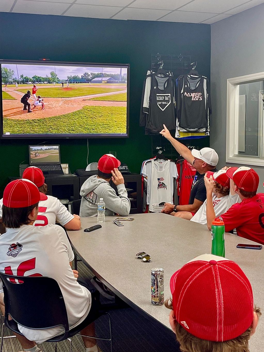 Indoor Baseball Training Video Room