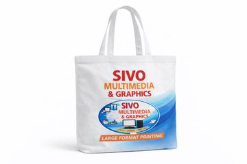 Custom printed tote bags by Sivo Multimedia & Graphics Design Printing Center, perfect for shopping,