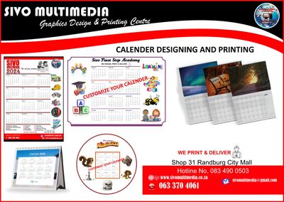 Calendar Printing, Personalised, Promotional, Fridge Calendars, Wall Calendars, Branded Calendars