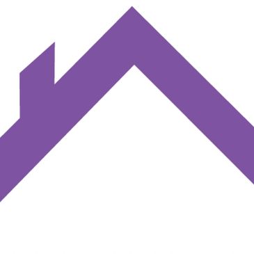 Purple house roof icon.