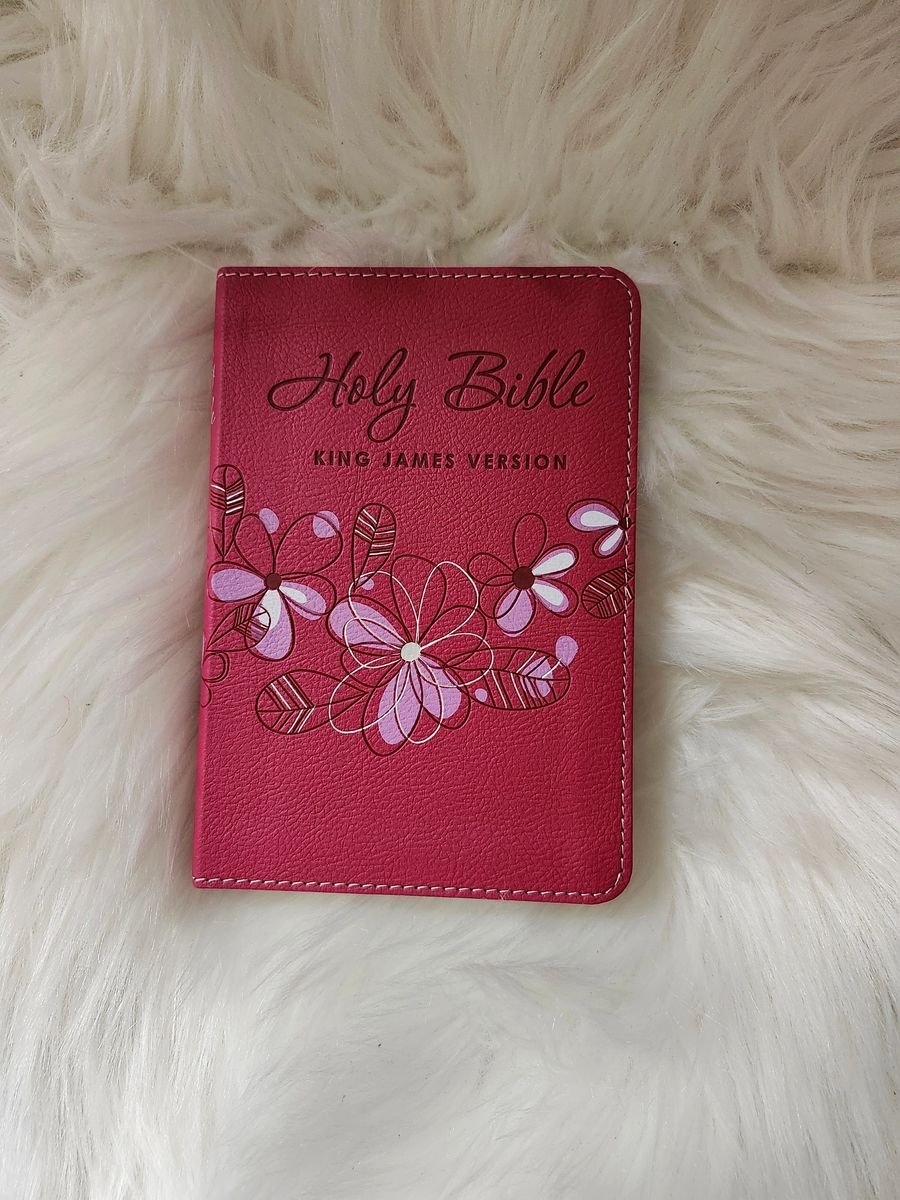 Pink Faux Leather Compact King James Version Bible