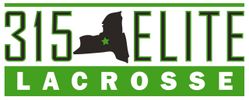 Logo of 315 Elite Lacrosse featuring a New York state silhouette.