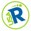 Logo with a large blue 'R' and green 'USA' in a circular design.