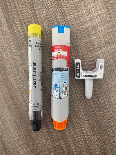 Epipen and Jext first aid training devices