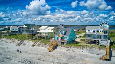 A very short walk to the beach, great access !!   North Topsail Beach