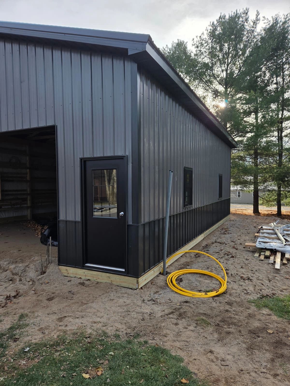 Custom pole barn construction by Shiny Homes in Northern Michigan