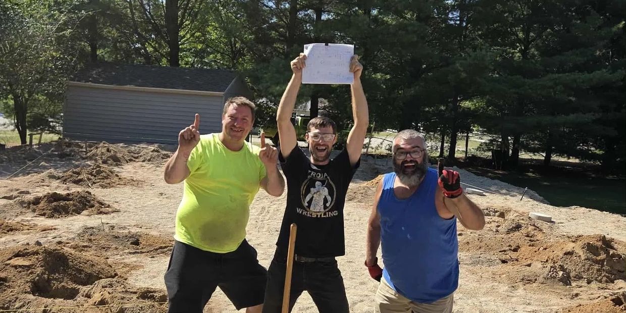 My team is building a pole barn in Northern Michigan