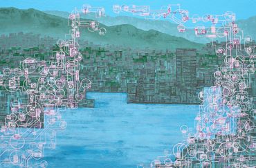 Birth of a Torii #31 (Nagasaki 長崎), 92 cm x 61 cm x 2 cm, acrylic on canvas

Paintings by Rebecca J.