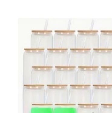 16 oz Glass Frosted Glow in the Dark