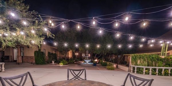 Courtyard at night