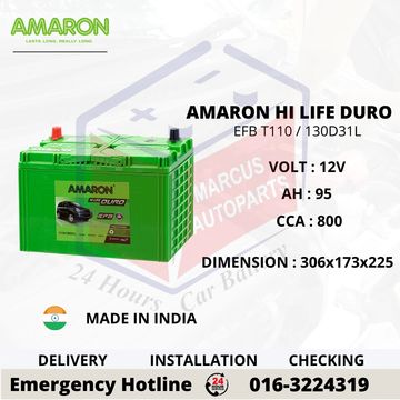 AMARON HI LIFE DURO T110 130D31L EFB START STOP CAR BATTERY