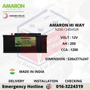 AMARON HI WAY N200 | 245H52R AUTOMOTIVE COMMERCIAL BATTERY