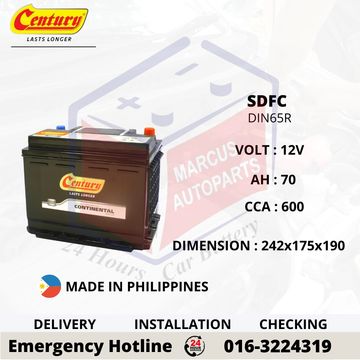 CENTURY CONTINENTAL DIN65R CAR BATTERY