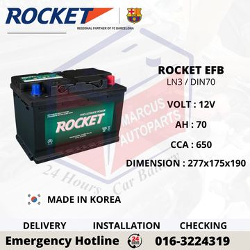 ROCKET EFB L3 DIN70 CAR BATTERY