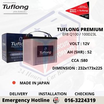 TUFLONG PREMIUM PLUS EFB Q100L 100D23L CAR BATTERY