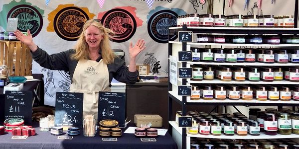 Dauntsey Preserves market stand Badminton Horse Trials