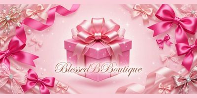 Pink gift box with large bow surrounded by pink ribbons and bows.