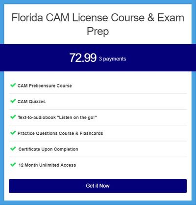 CAM Course 3 Payments AACC Florida CAM Course Online