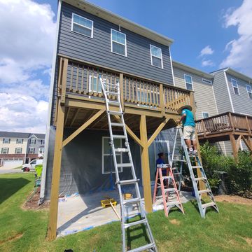 Deck staining