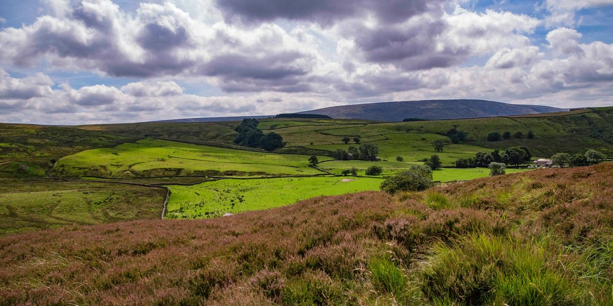 The upper Wyre catchment nestled in the Bowland fells