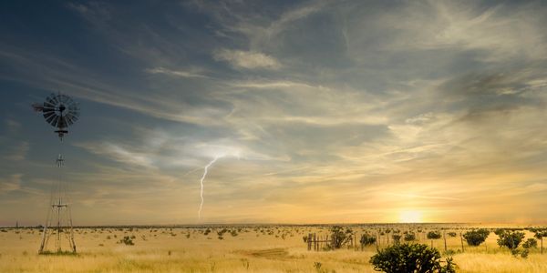 The wide open spaces of Texas with a storm approaching.