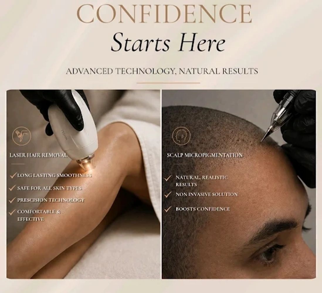 Laser hair removal and Scalp micropigmentation