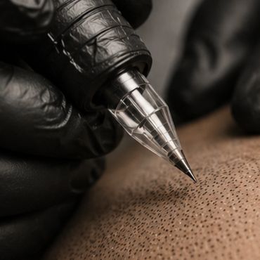 During a Scalp micropigmentation