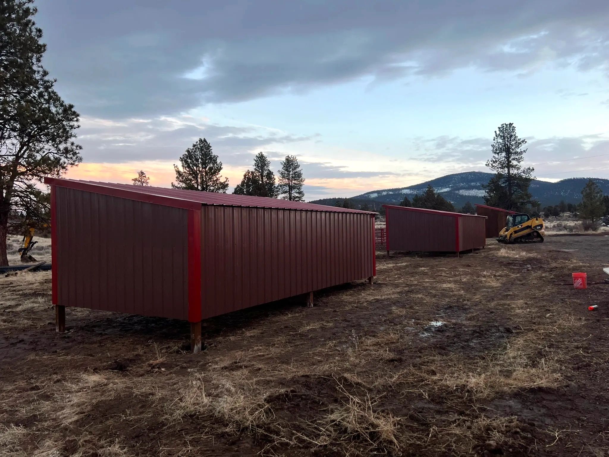 Custom pole barn construction project in Sisters Oregon by Buck Canyon Construction