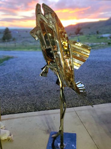 Sculpted Fish at Sunset