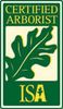 Certified Arborist green leaf logo 