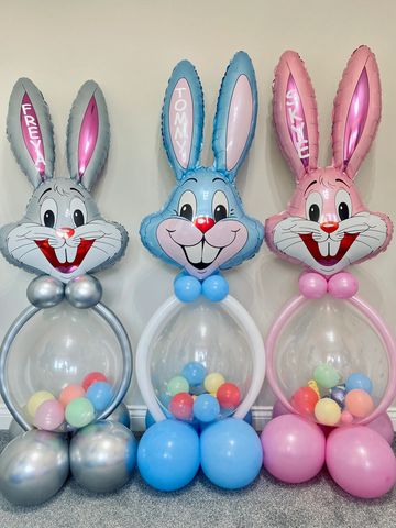 Personalised Easter bunny balloons