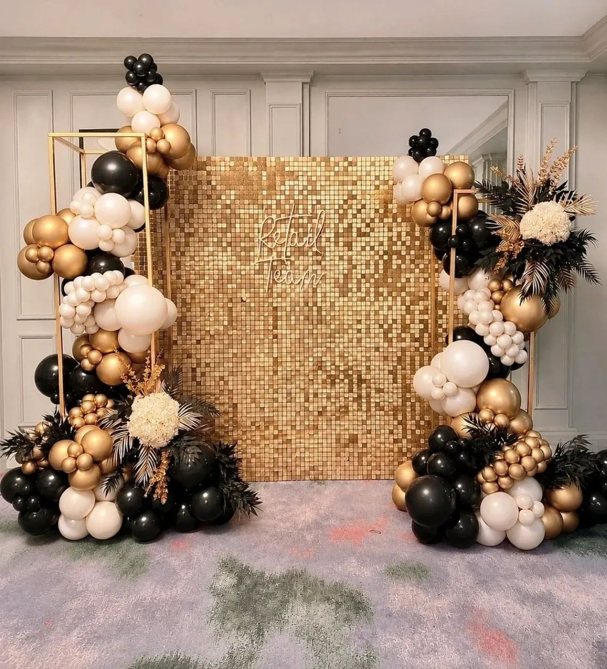 Backdrop rental with balloons in Houston