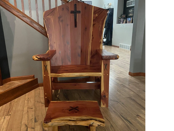 Prayer Chair and footstool.  Customized for you. 