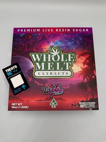 Whole Melt Extracts premium live resin sugar packaging.