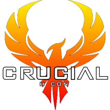 Logo celebrating 20 years of Crucial with a phoenix design.