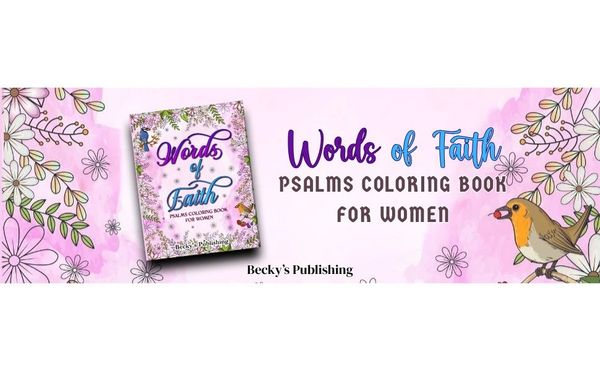 Words of Faith Psalms Coloring Book for Women