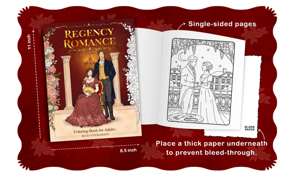 Regency Romance Coloring Book for Adults